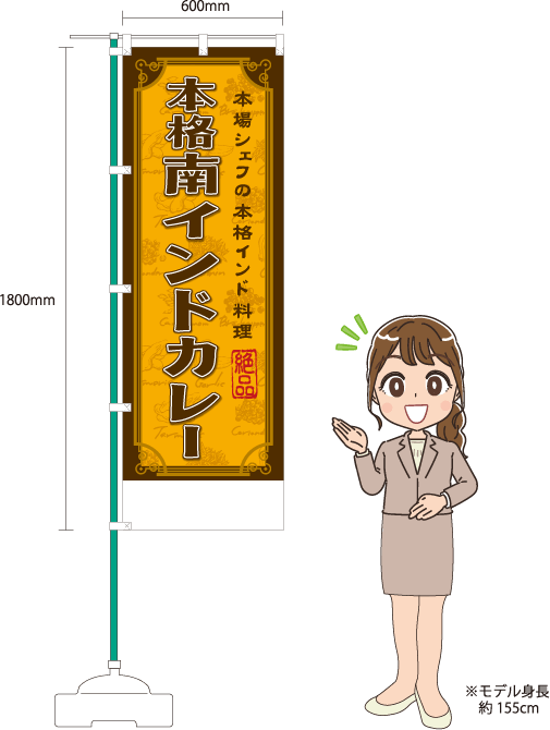 のぼりのサイズ感について