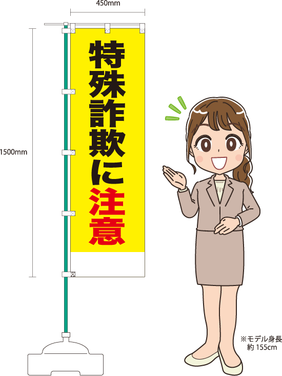 のぼりのサイズ感について
