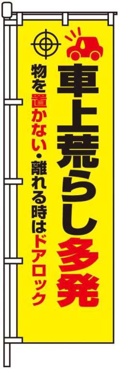 車上荒らし多発