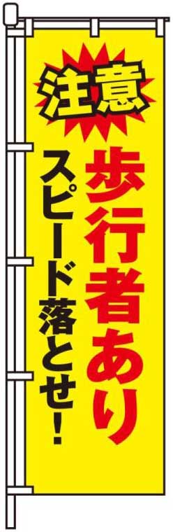 歩行者ありスピード落とせ！