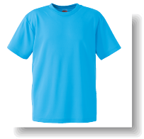 4.1ozドライTシャツ:アクアブルー
