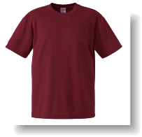 4.1ozドライTシャツ:バーガンディ