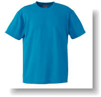 4.1ozドライTシャツ:ターコイズブルー