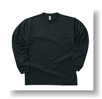 4.4ozドライロングスリーブTシャツ:ブラック