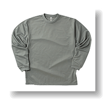 4.4ozドライロングスリーブTシャツ:グレー