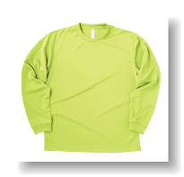 4.4ozドライロングスリーブTシャツ：ライトグリーン