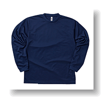 4.4ozドライVネックTシャツ:ネイビー