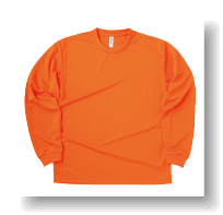 4.4ozドライロングスリーブTシャツ:オレンジ