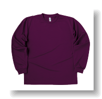 4.4ozドライロングスリーブTシャツ:パープル